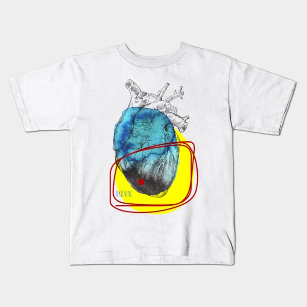 With Ukraine in my heart. Kids T-Shirt by Olga Berlet